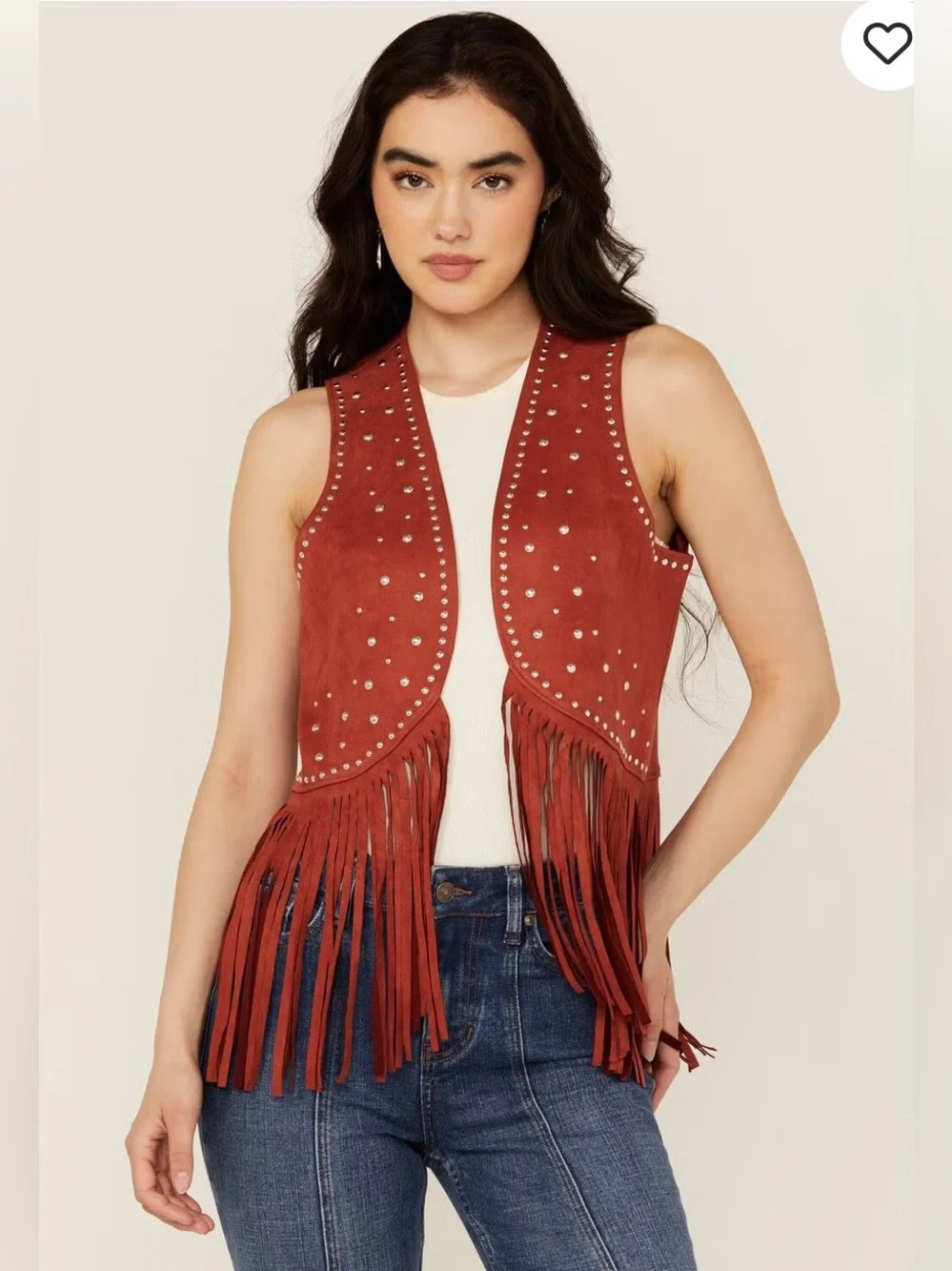 Rock & Roll Denim faux suede vest size XL - Picture 1 of 8